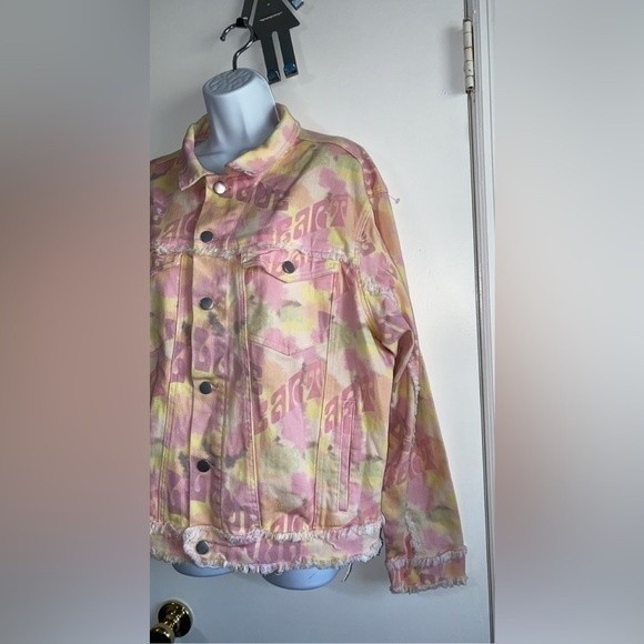 Princess Polly Pink Sweetheart denim jacket size 6 - Picture 2 of 5